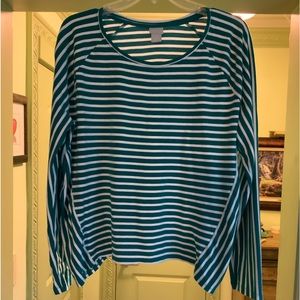 Chico green strip shirt size 3